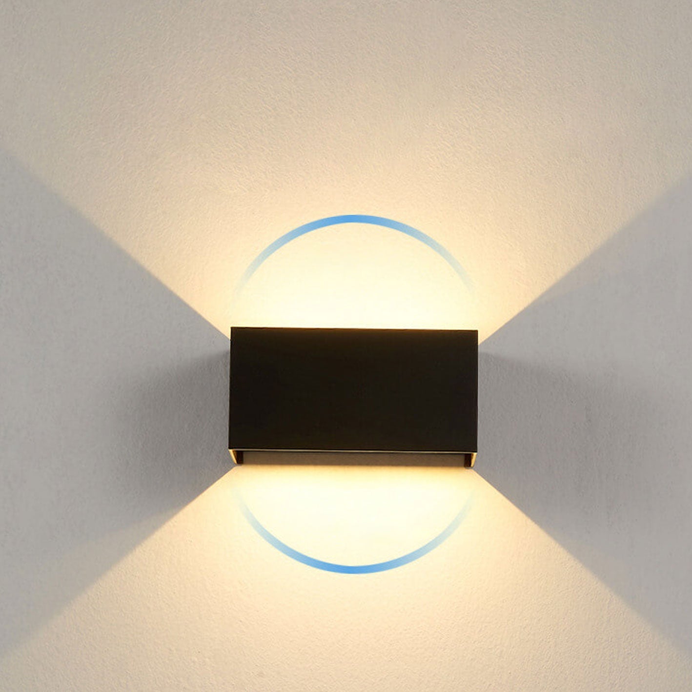 Moderne LED Up & Down Buitenlamp | Waterdichte Rechthoekige Wandlamp