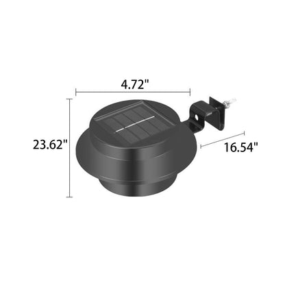 Industriële Solar Wandlamp – Zwart/Wit – Weerbestendig Buitenlicht