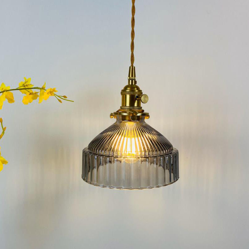 Industriële Hanglamp met Glas & Metaal Design