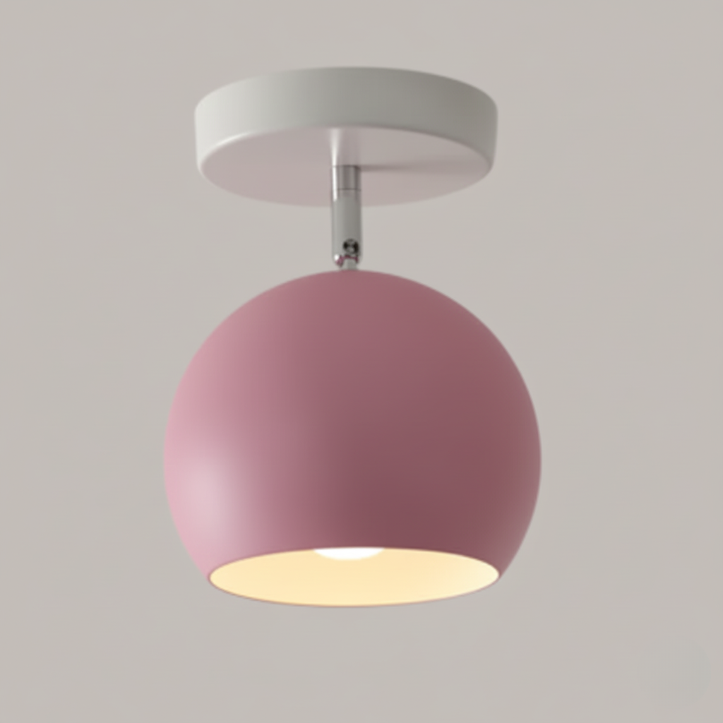Moderne Scandinavische Minimalistische Plafondlamp van IJzer & Hout in Meerdere Kleuren