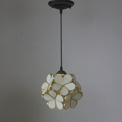 Vintage Glazen Hanglamp – Kleurrijk Handgemaakt Design
