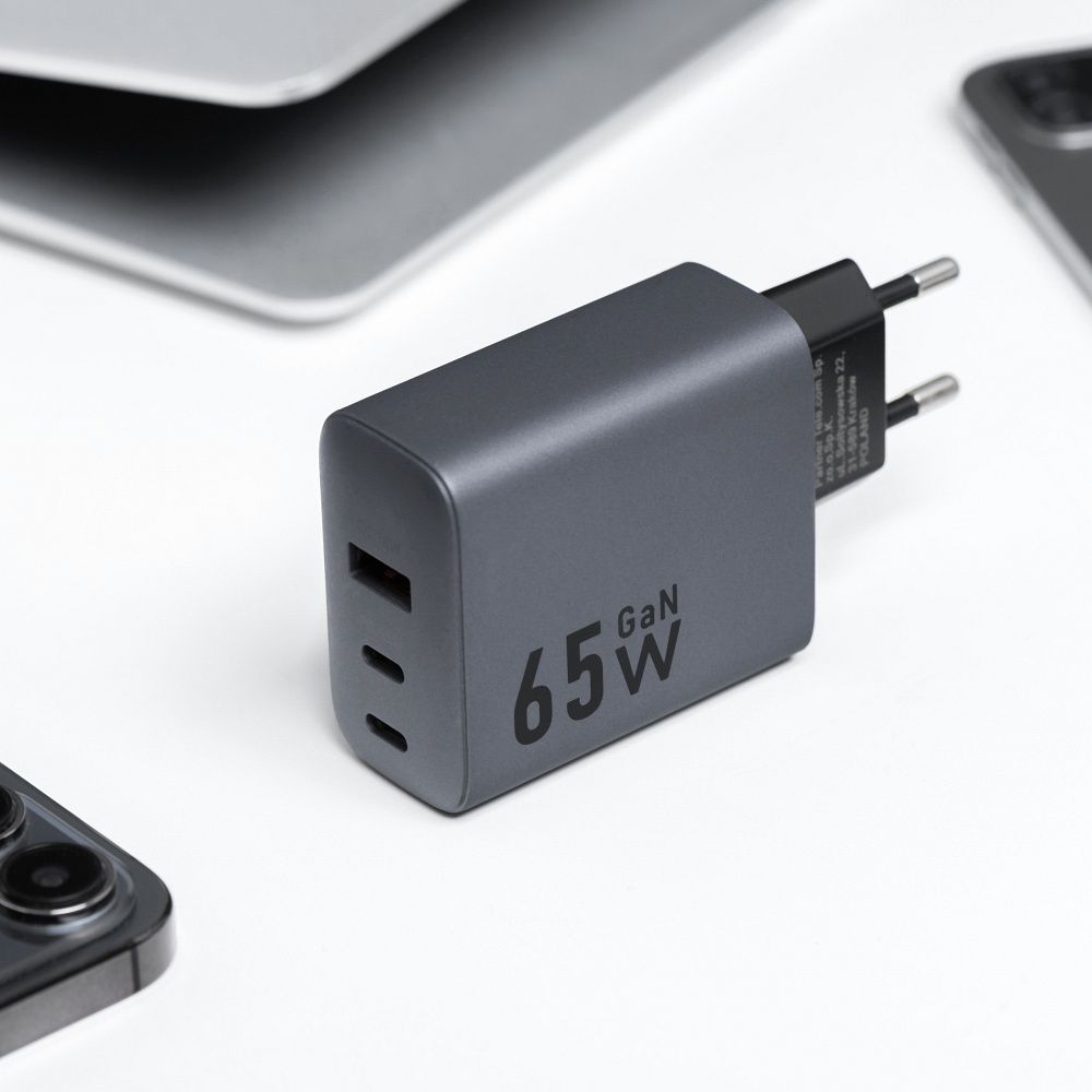 Lumio - 65W GaN Snellader – USB-C & USB-A - Compact & Krachtig