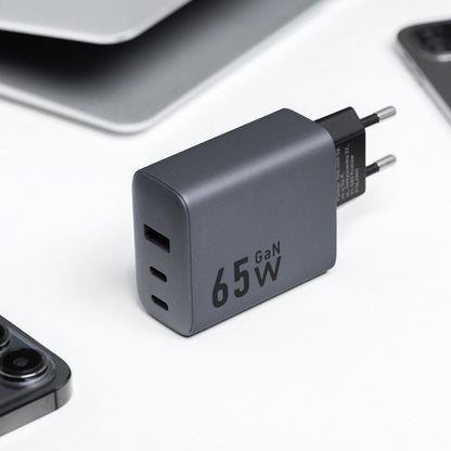 Lumio - 65W GaN Snellader – USB-C & USB-A - Compact & Krachtig