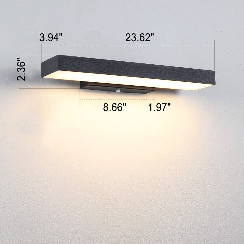 Moderne Minimalistische LED Sensor Buitenlamp | Waterdichte Rechthoekige Wandlamp