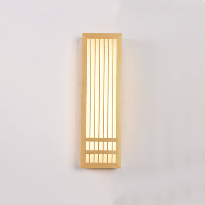 Moderne Houten LED Wandlamp met Beige en Acryl Accenten