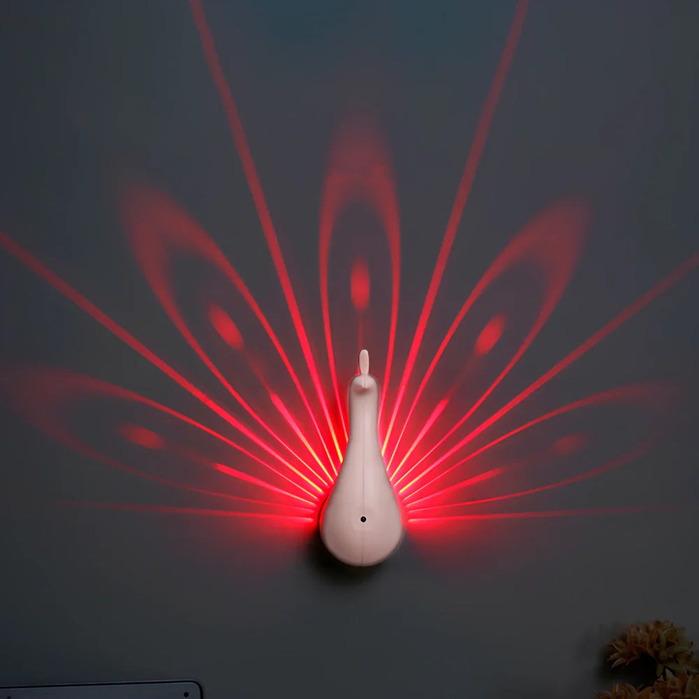 Draadloze Wandlamp – Adelaar, Uil, Pauw of Gewei Design