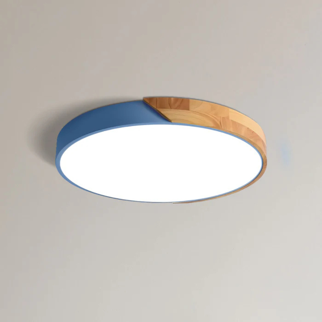 LED Plafondlamp met Scandinavisch Design van Hout & Acryl