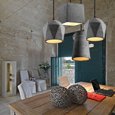Industriële Cement Hanglamp – Grijs – E27 Fitting