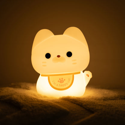 Happy – Gelukkige Kat Nachtlamp Kind LED Slaaplamp Babykamer