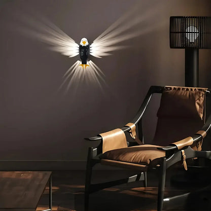 Draadloze Wandlamp – Adelaar, Uil, Pauw of Gewei Design