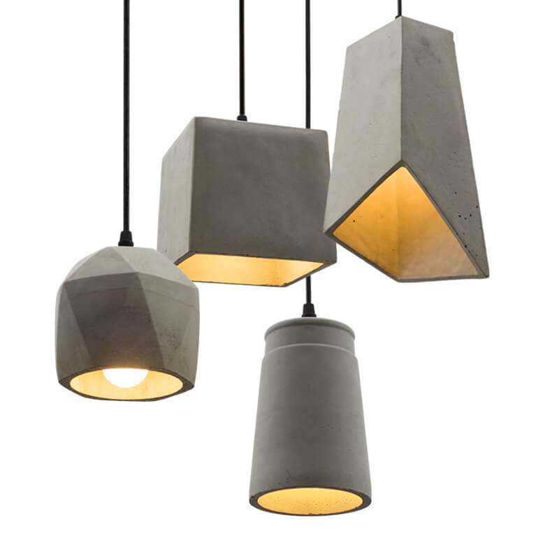 Industriële Cement Hanglamp met een Strak Design