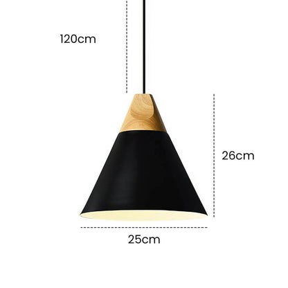 Ovia – Scandinavische Hanglamp van Hout & Aluminium
