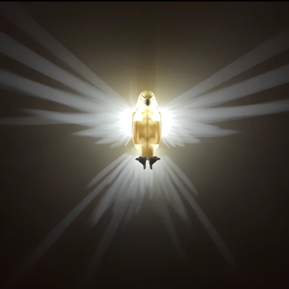 Draadloze Wandlamp – Adelaar, Uil, Pauw of Gewei Design