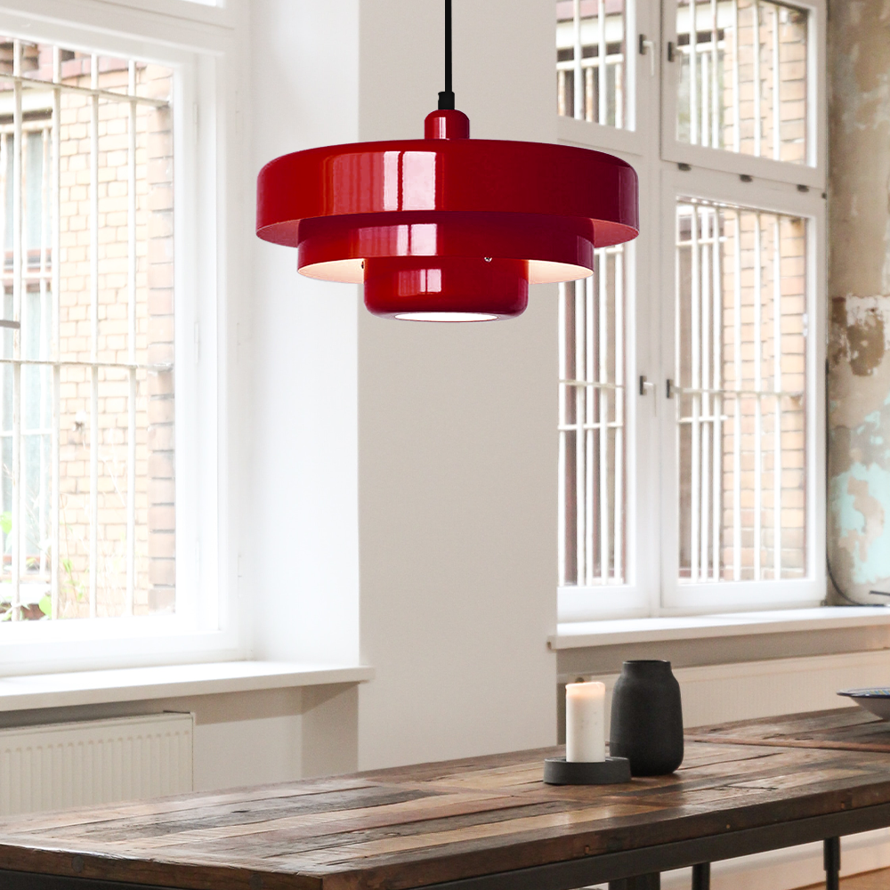 Ronde Stijlvolle IJzeren Hanglamp – Elegant Industrieel Ontwerp voor Huis & Keuken
