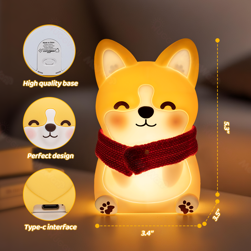 Corgy - Honden LED Squishy Nachtlamp
