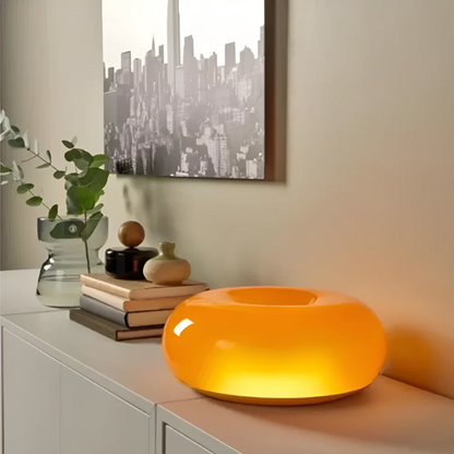 Valo - Unieke Glazen Wandlamp met Oranje Cirkel Design