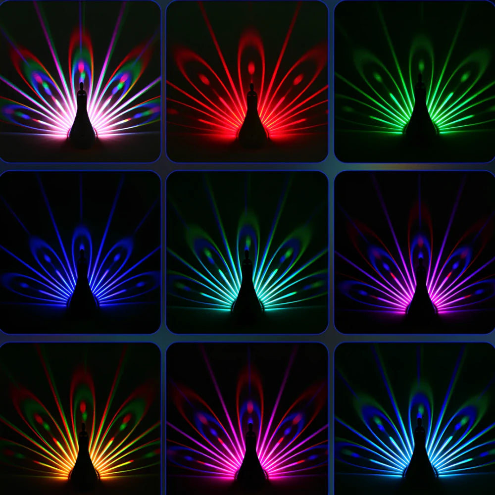 Draadloze Wandlamp – Adelaar, Uil, Pauw of Gewei Design