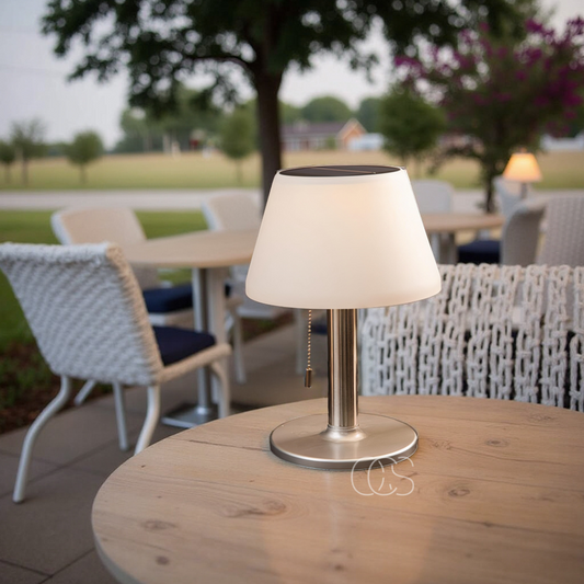 Gil – Solar Tafellamp met Automatische Verlichting & Draadloos Design
