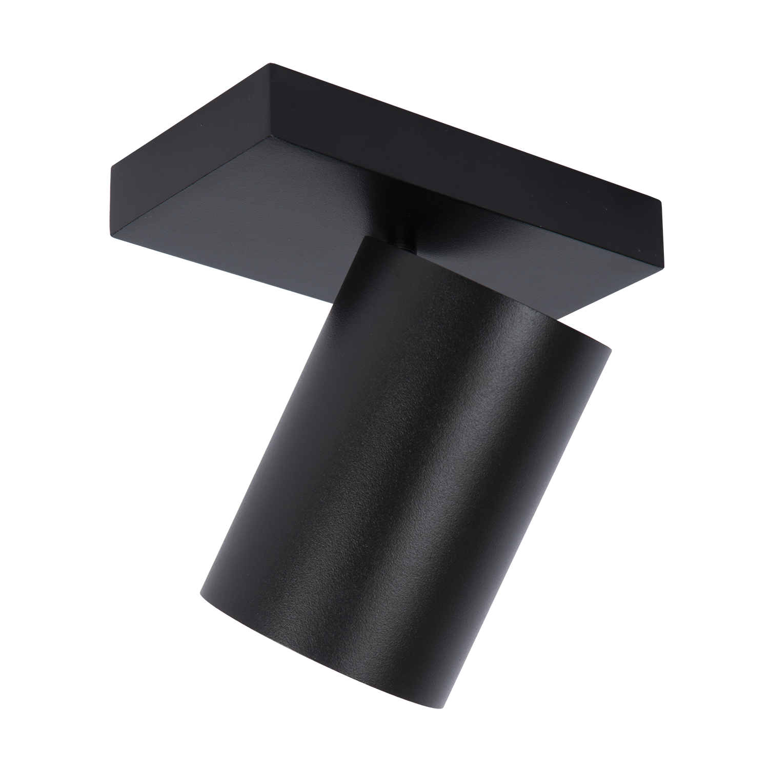 Uno – Plafondlamp van Zwart Metaal met Gouden Binnenzijde