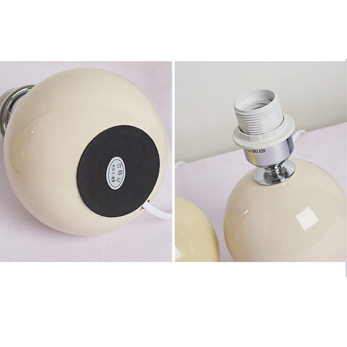 Moderne Keramieken Tafellamp met Stoffen Kap – Meerdere Kleuren