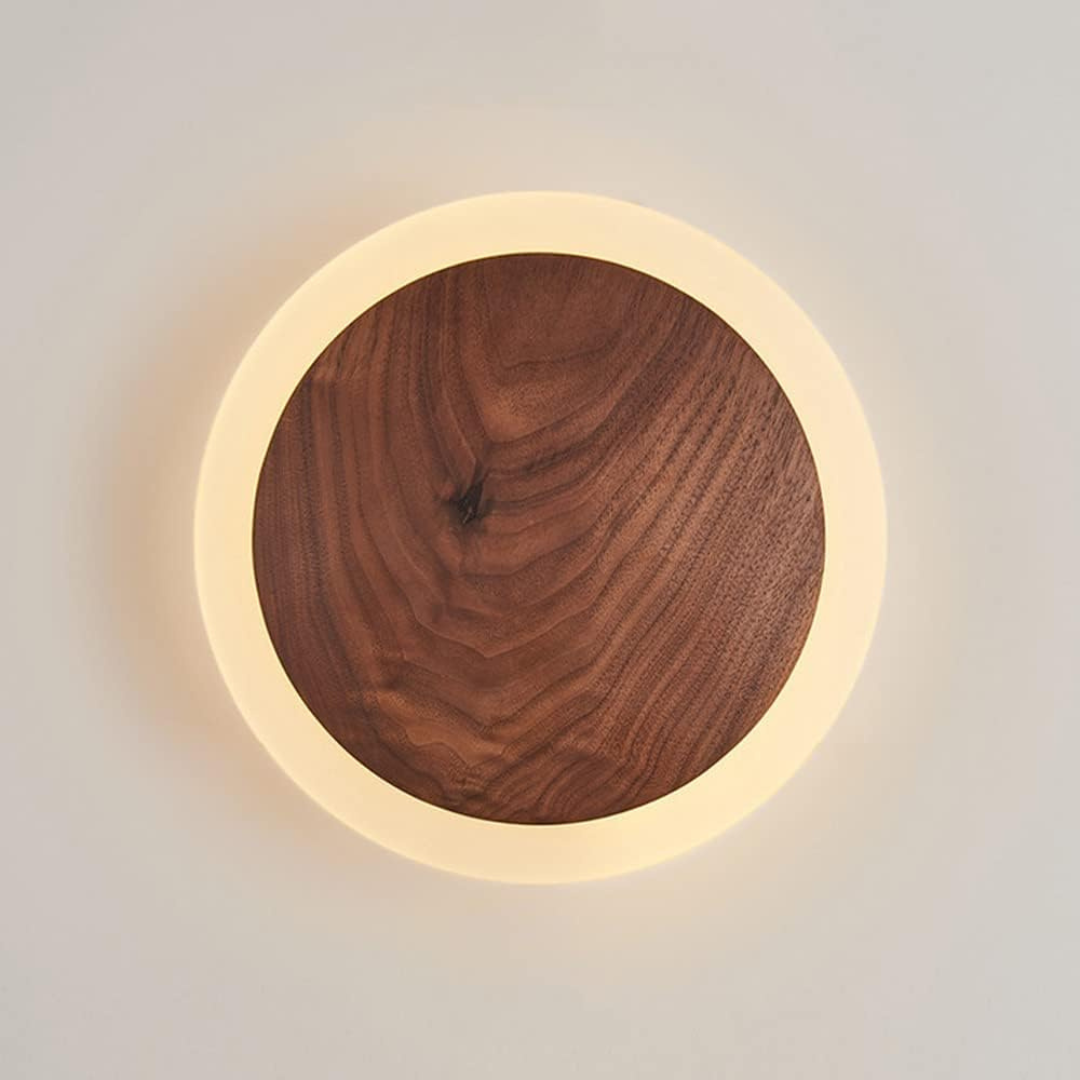 Kumo - Japandi Wandlamp met Hout en Geïntegreerde LED