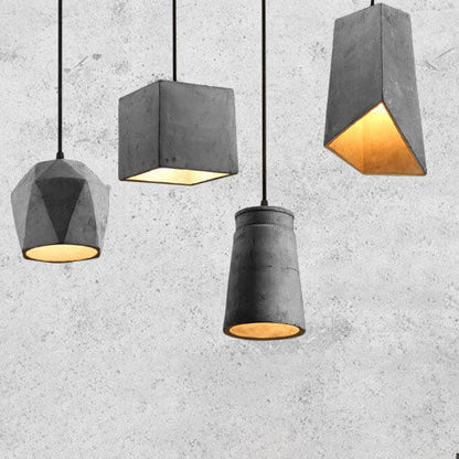 Industriële Cement Hanglamp – Grijs – E27 Fitting