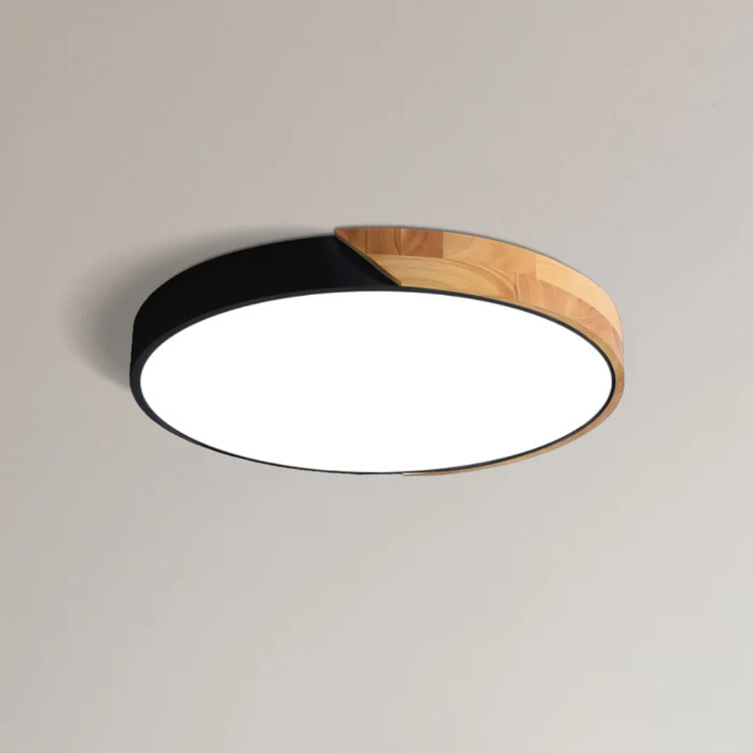 LED Plafondlamp met Scandinavisch Design van Hout & Acryl
