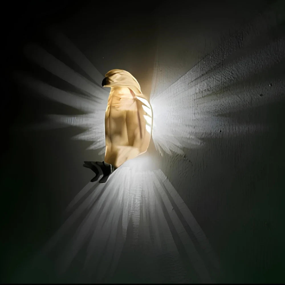 Draadloze Wandlamp – Adelaar, Uil, Pauw of Gewei Design