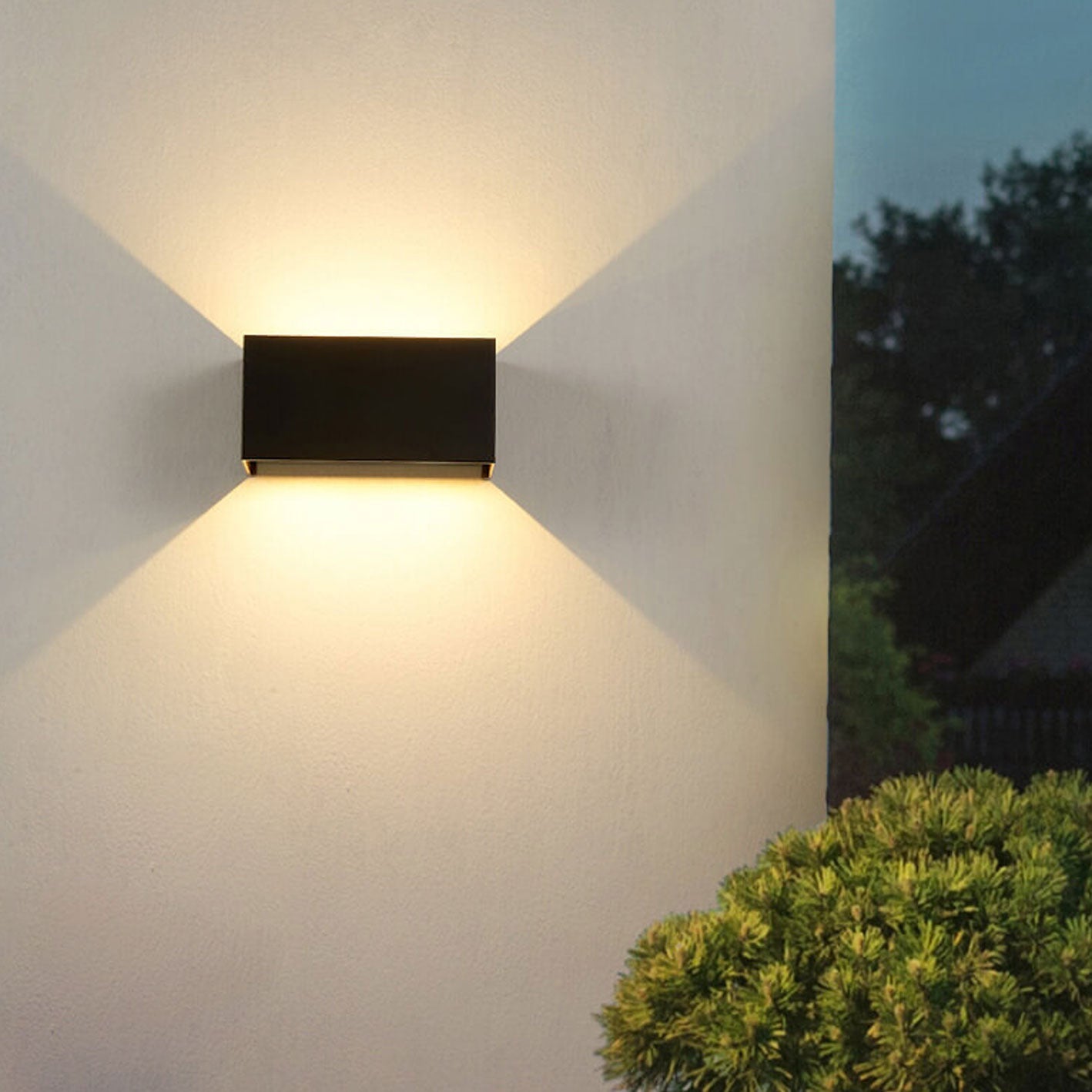 Moderne LED Up & Down Buitenlamp | Waterdichte Rechthoekige Wandlamp