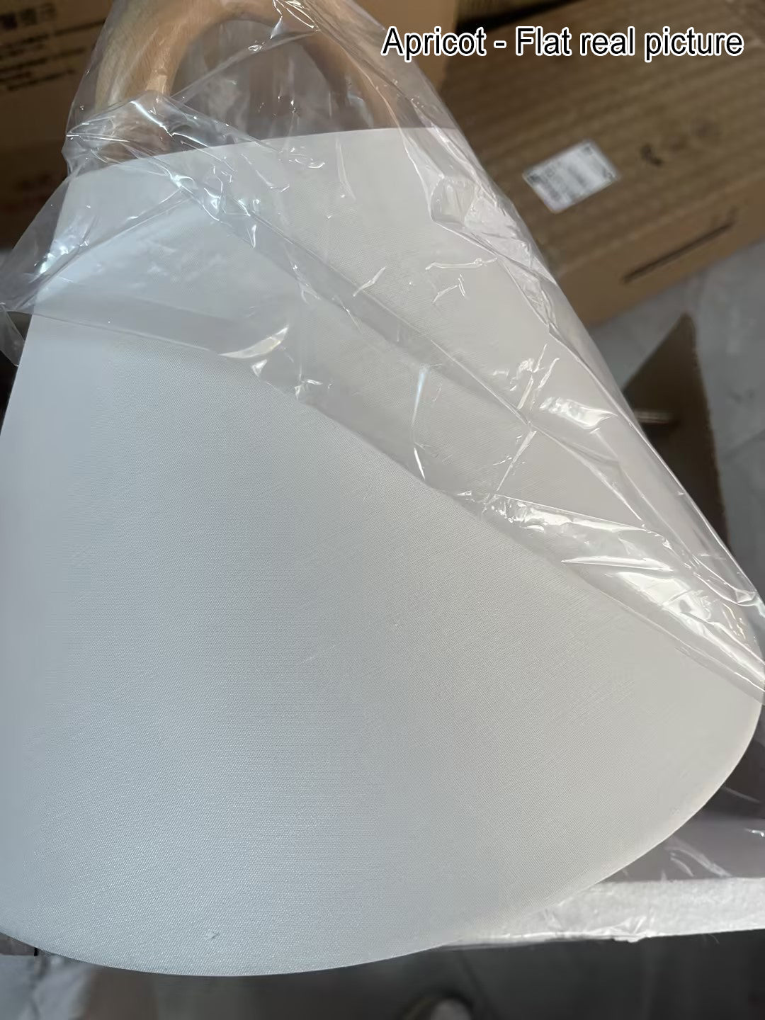 Moderne Houten Wandlamp met Stoffen Kap