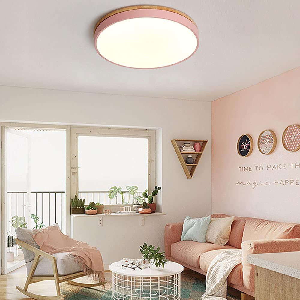 Tröde - Houten Ronde LED Plafondlamp in Scandinavische Stijl