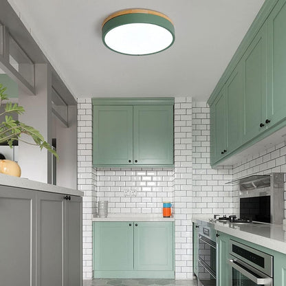 Tröde - Houten Ronde LED Plafondlamp in Scandinavische Stijl