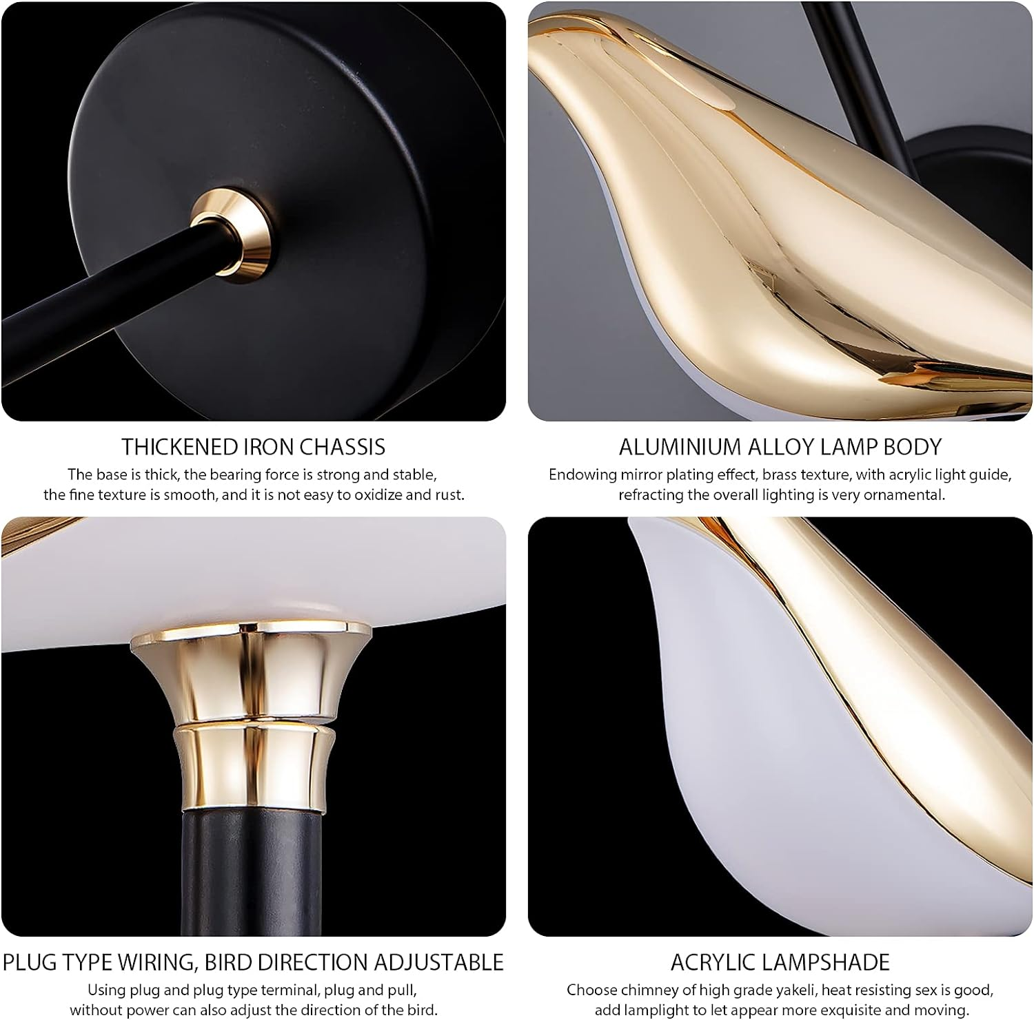 Modern LED Bird Wall Lamp – Stylish Nature-Inspired Lighting