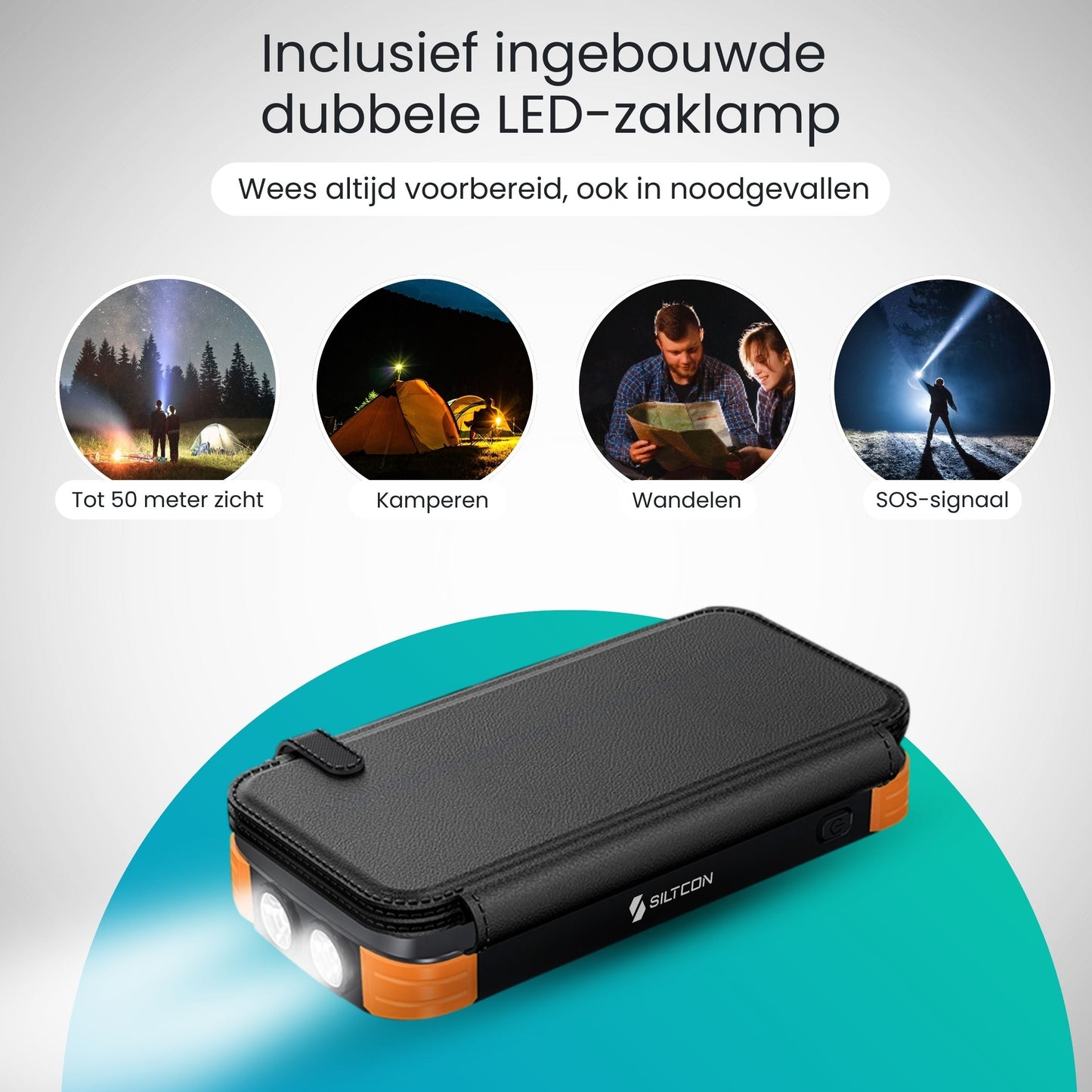 Lumio – Strong Solar Powerbank 30000 mAh met 4 zonnepanelen en 8-in-1 laadfunctie