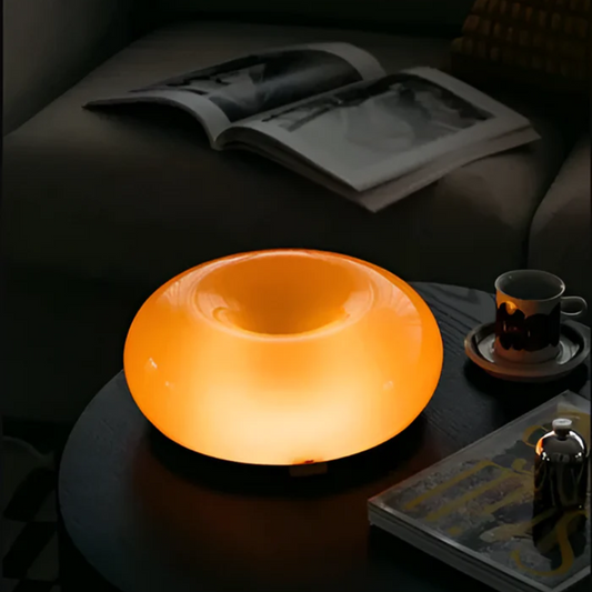 Valo - Unieke Glazen Wandlamp met Oranje Cirkel Design