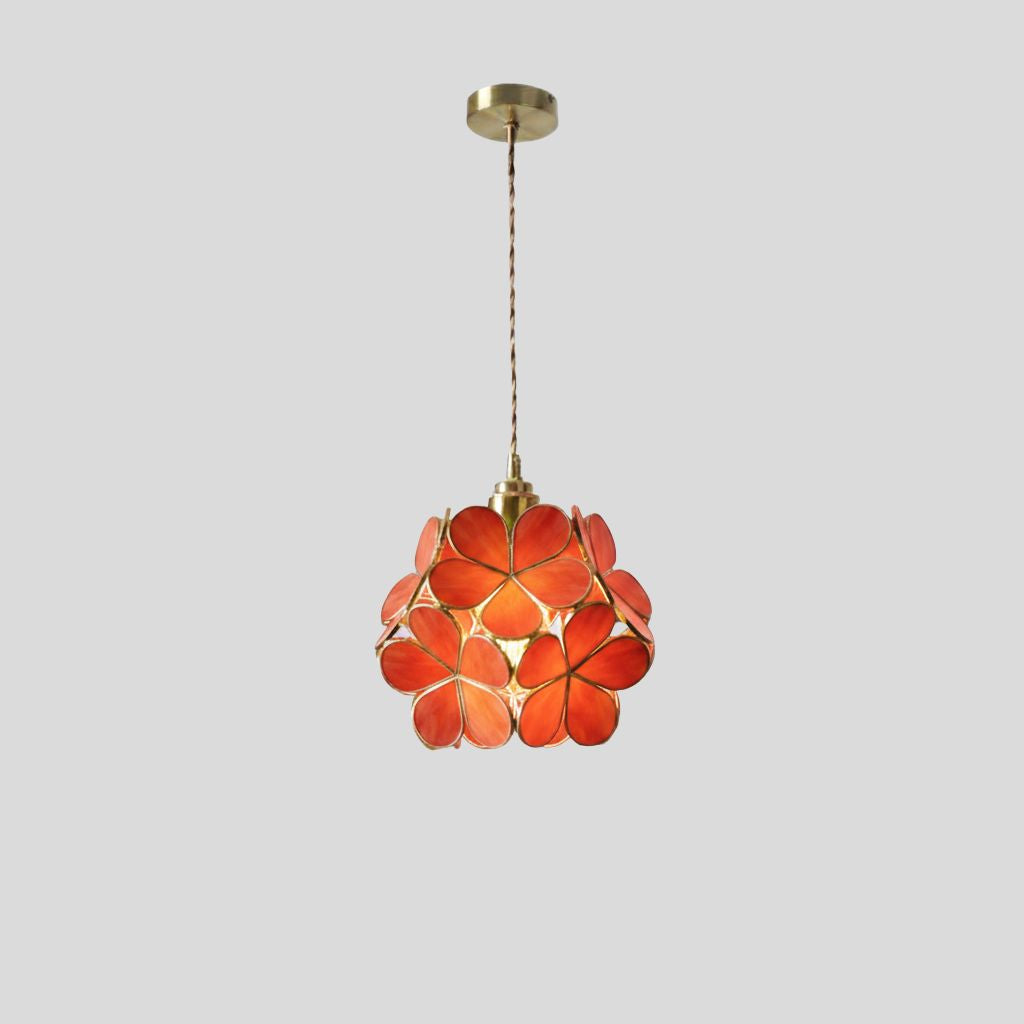 Lámpara Colgante Vintage de Vidrio – Diseño Colorido Hecho a Mano