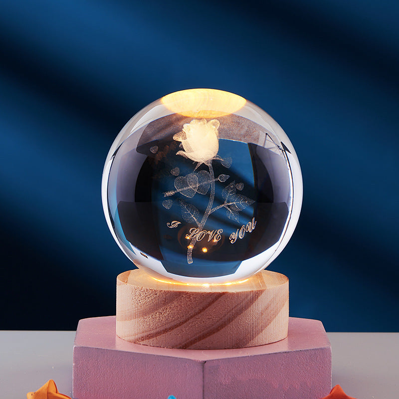 Spatio – Orb 3D Kristallen Nachtlamp