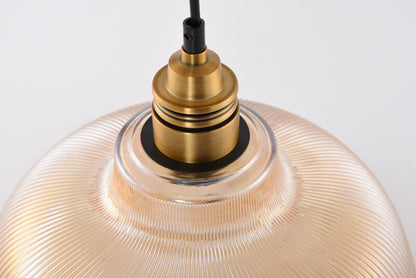 Moderne Glazen Hanglamp – Amber of Doorzichtig met Verstelbaar Snoer