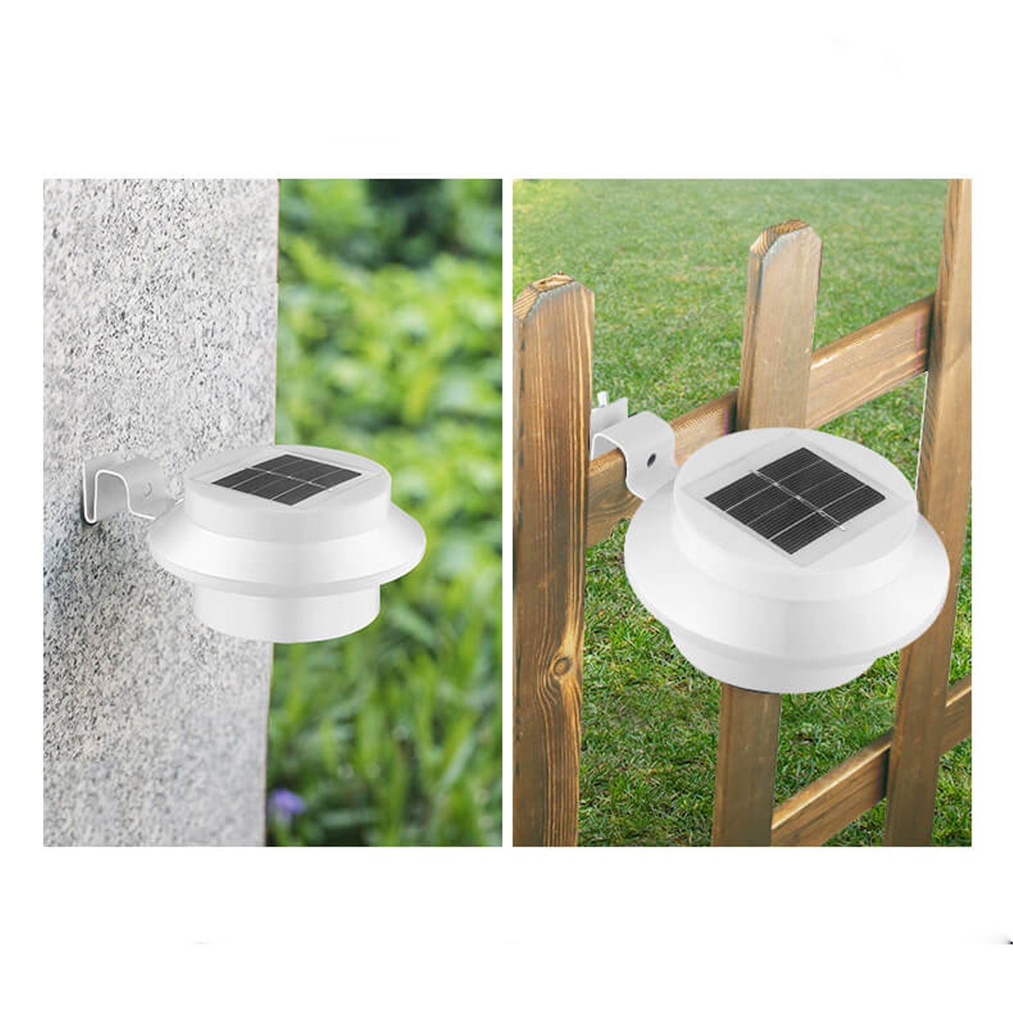 Industriële Solar Wandlamp – Zwart/Wit – Weerbestendig Buitenlicht