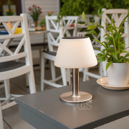 Gil – Solar Tafellamp met Automatische Verlichting & Draadloos Design