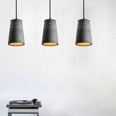 Industriële Cement Hanglamp met een Strak Design