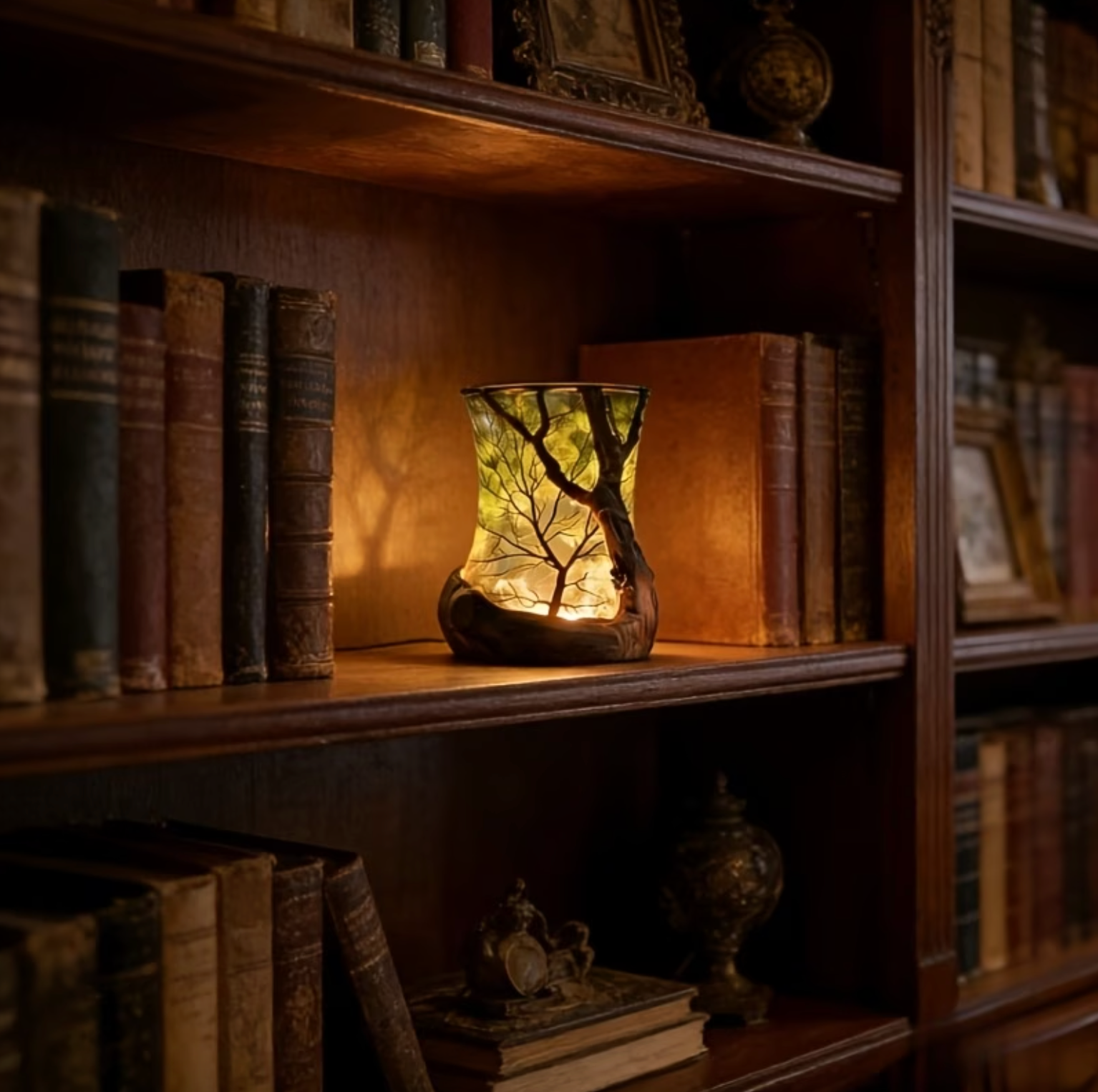 Decoratieve LED Tafellamp – Sfeerlamp met Boomtak Design