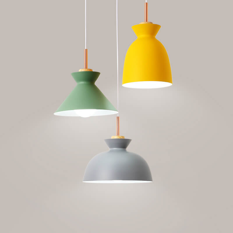 Moderne Scandinavische Kleurrijke Metalen Hanglamp – Verstelbare Hoogte