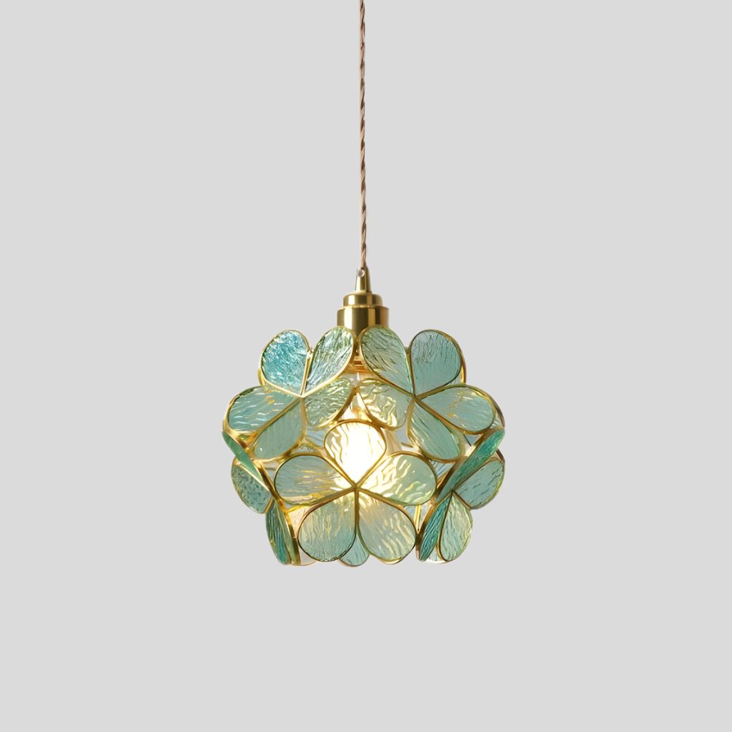 Lámpara Colgante Vintage de Vidrio – Diseño Colorido Hecho a Mano