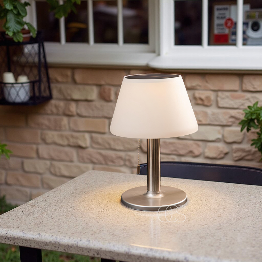 Gil – Solar Tafellamp met Automatische Verlichting & Draadloos Design
