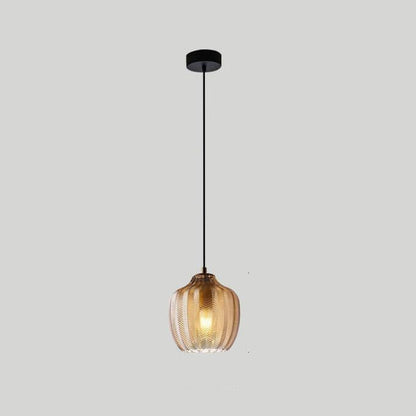 Moderne Glazen Hanglamp – Smoke Gray of Cognac, Verstelbare Hoogte