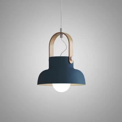 Kleurrijke Moderne Hanglamp – Metaal & Hout met E26 Fitting
