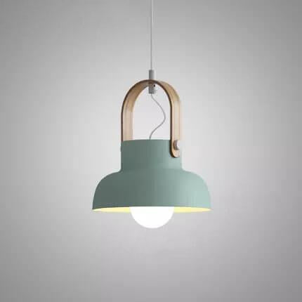 Kleurrijke Moderne Hanglamp met Metaal & Hout