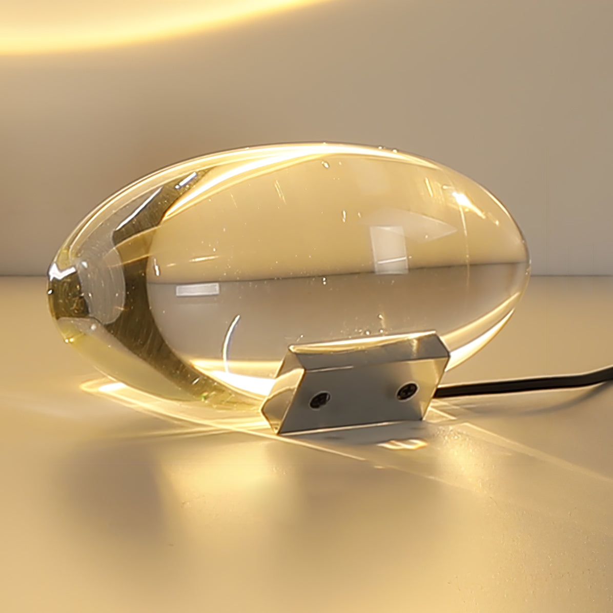 Design Tafellamp met Kristal Lens – Sfeervolle Oogprojectie & LED Lichtstanden