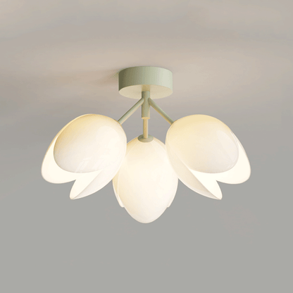 Scandinavische Moderne Plafondlamp – Wit/Groen – 1 of 3 Lichtbronnen
